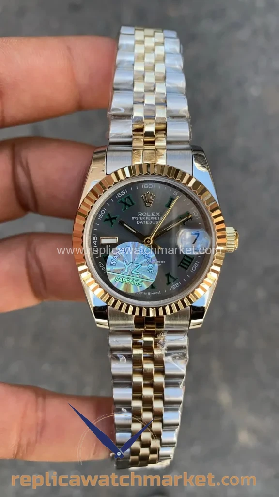 Replica Rolex Datejust 31 mm — Wimbledon Dial Two-Tone Gold Jubilee — product view 1