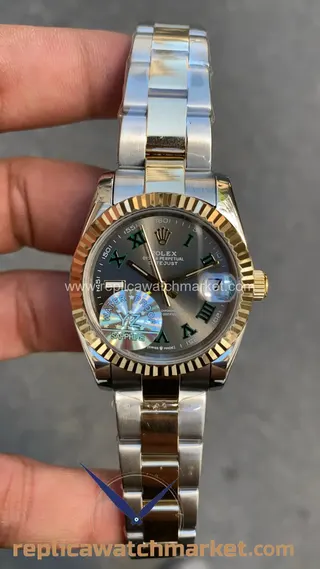 Rolex Datejust 31毫米复刻腕表 — Wimbledon表盘Oyster金色双色款 — 产品图1