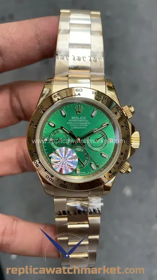 Replika Rolex Daytona 116508 — Yeşil Kadran, Altın Rengi 40 mm — ürün görünümü 1