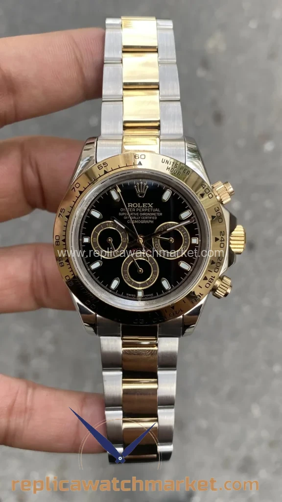 Replica Rolex Daytona 116503 — Black Dial Two-Tone 40 mm — product view 1