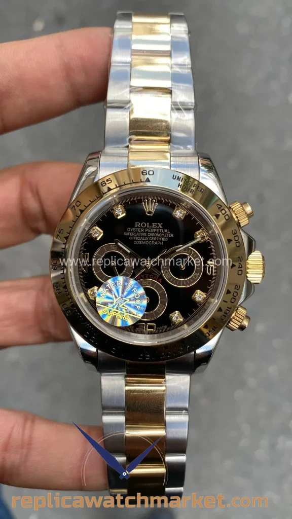 Replica Rolex Daytona 116503 — Black Diamond Two-Tone 40 mm — product view 1