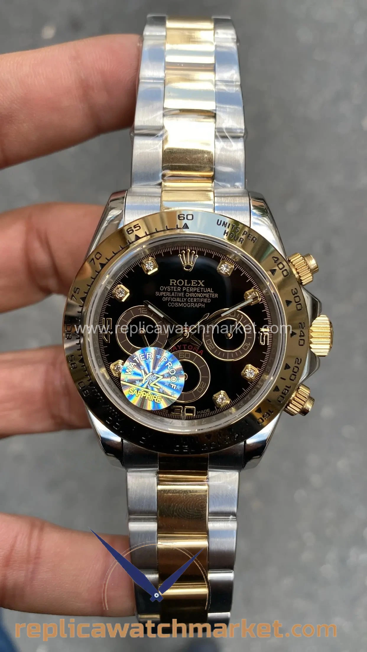 Replica Rolex Daytona 116503 — Black Diamond Two-Tone 40 mm — product view 1
