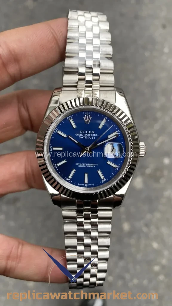 Replica Rolex Datejust 126334 — Blue Dial Jubilee 41 mm — product view 1