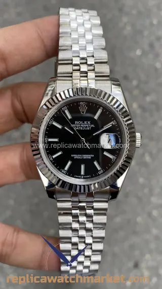 Replika Rolex Datejust 126334 — Siyah Kadran Jubilee 41 mm — ürün görünümü 1