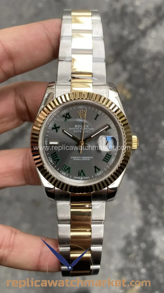 Replica Rolex Datejust 126333 — Wimbledon Two-Tone Oyster 41 mm — product view 1