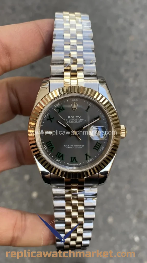Replica Rolex Datejust 126333 — Wimbledon Two-Tone Jubilee 41 mm — product view 1