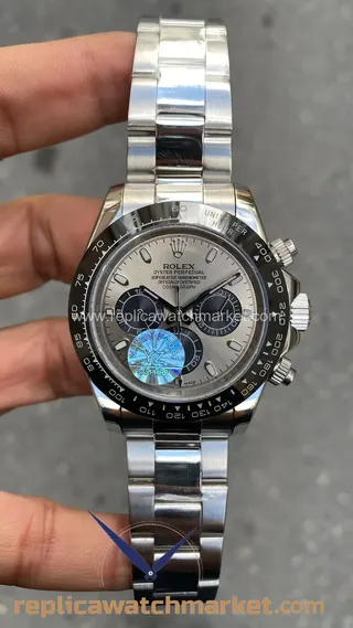 Replika Rolex Daytona — Gri Kadran 40 mm Çelik — ürün görünümü 1