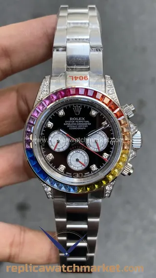 Replika Rolex Daytona 116599RBOW — Gökkuşağı Çelik 40 mm — ürün görünümü 1