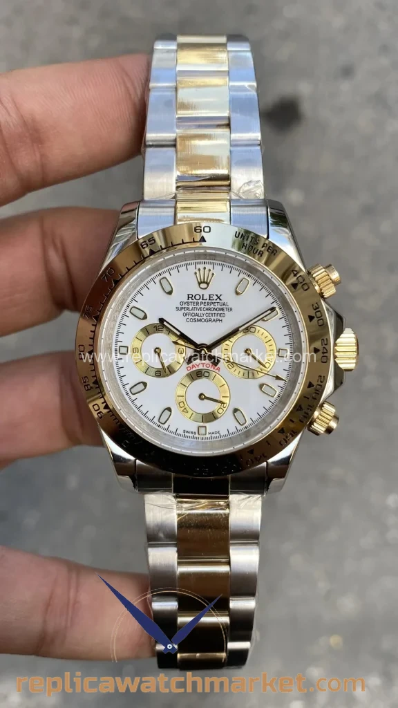 Replica Rolex Daytona 116503 — White Dial Two-Tone 40 mm — product view 1