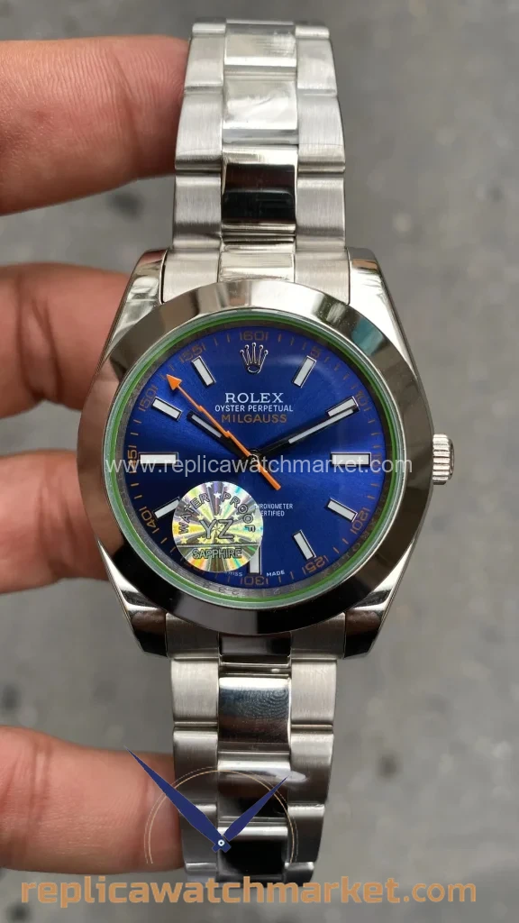 Replica Rolex Milgauss 116400 — Z-Blue Dial 40 mm — product view 1
