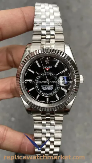 Replika Rolex Sky-Dweller 326934 — Siyah Kadran Jubilee 42 mm — ürün görünümü 1