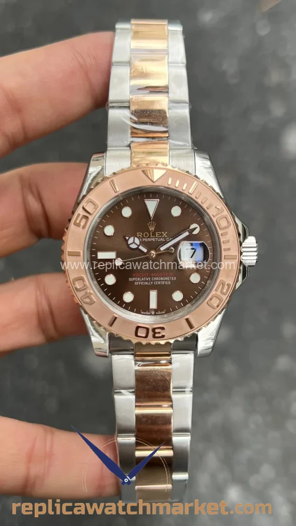 Replica Rolex Yacht-Master 126621 — Chocolate Dial Two-Tone Everose Gold 40 mm — product view 1