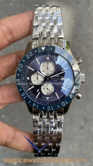 Replika Breitling Chronoliner — Mavi Kadran 46 mm — ürün görünümü 1