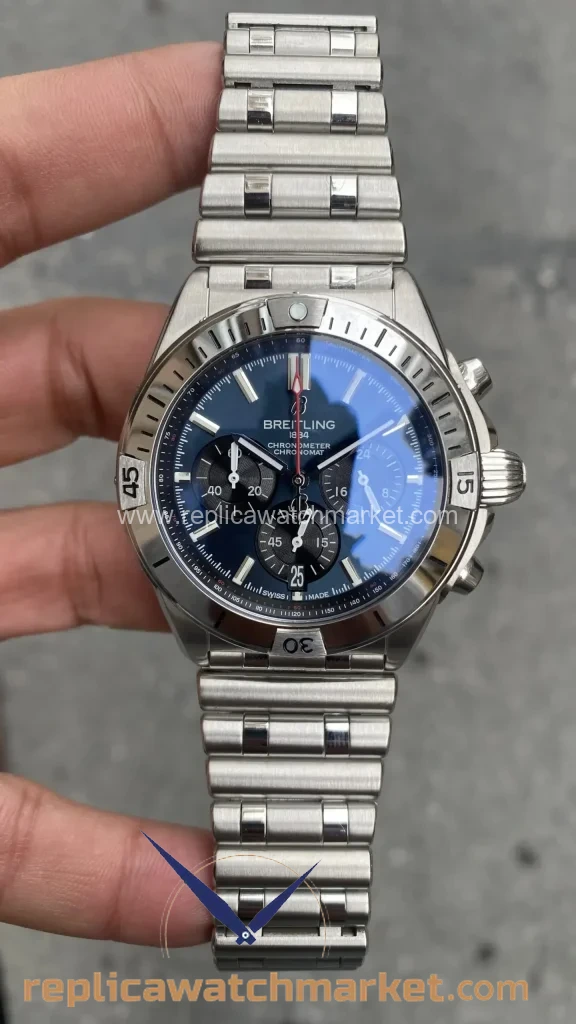 Replica Breitling Chronomat B01 — Dark Blue Dial 42 mm — product view 1