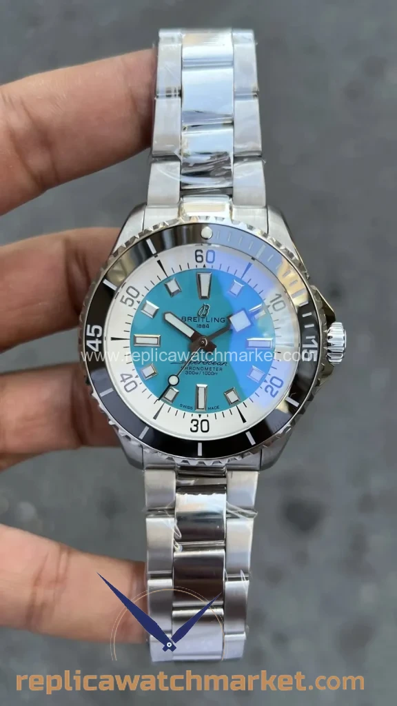 Replica Breitling New Superocean Automatic Turquoise Dial 44 mm — product view 1