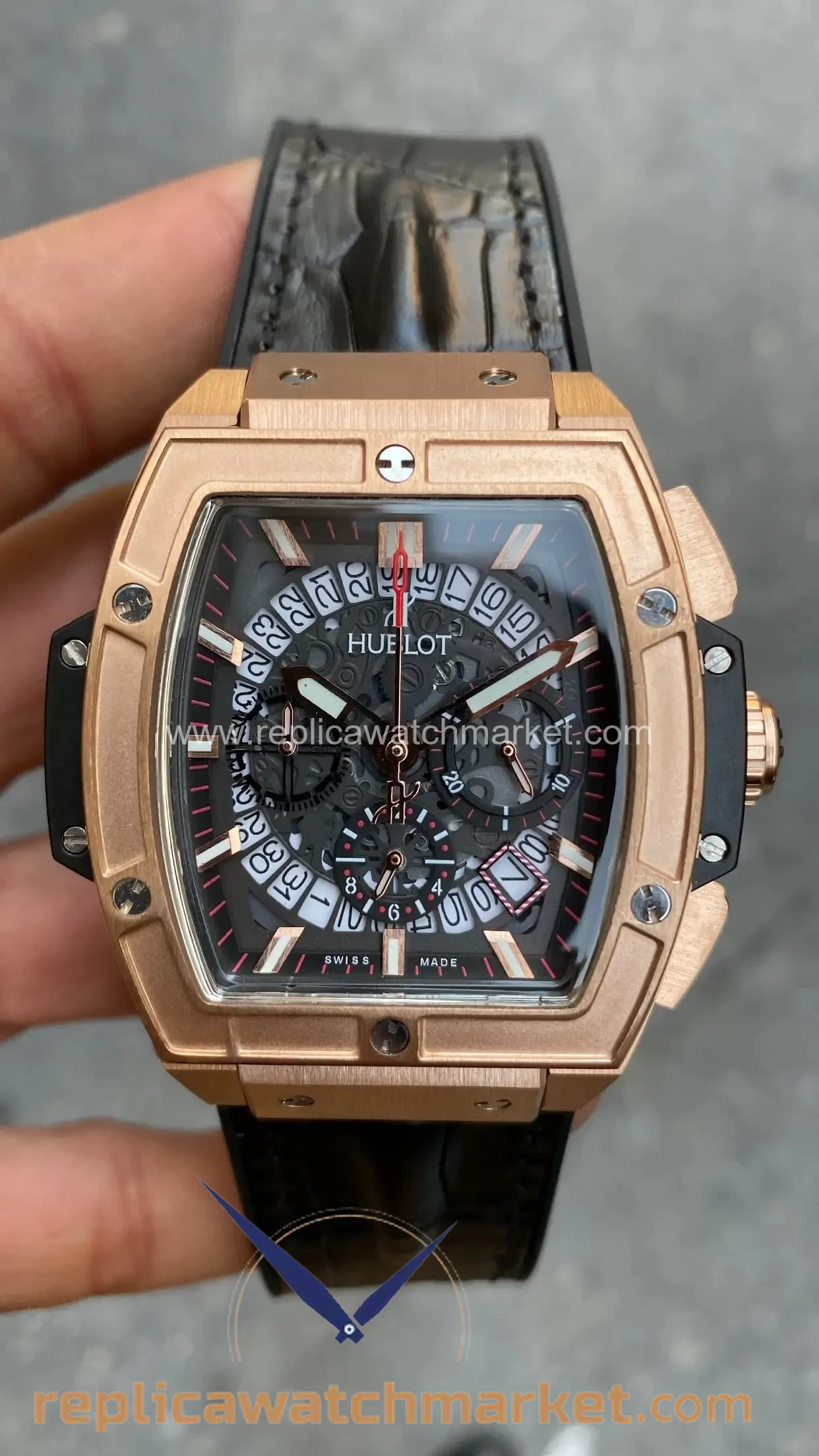 Replica Hublot Senna Champion 88 MP-06 Rose Case Rose Bezel 42 mm — product view 1