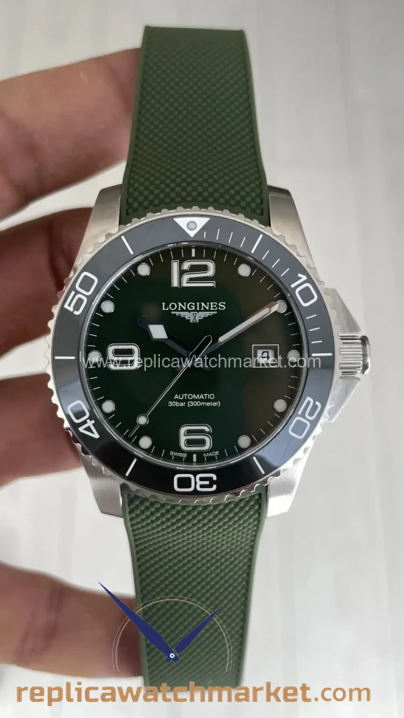 Replica Longines HydroConquest Rubber Green Dial 41 mm — product view 1