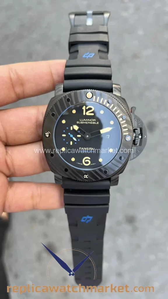 Replica Panerai Luminor Submersible 1950 Carbotech PAM00616 Black Strap 48 mm — product view 1