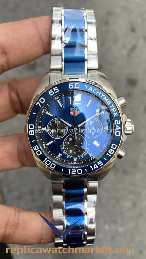 Replica TAG Heuer Formula 1 Calibre 16 Chronograph — Blue Dial 41 mm — product view 1