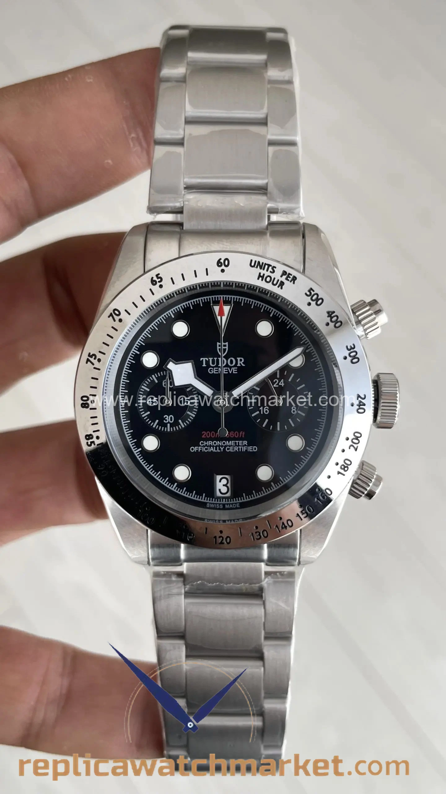 Replica Tudor Black Bay Steel Oyster Black Dial Chronograph 41 mm — product view 1