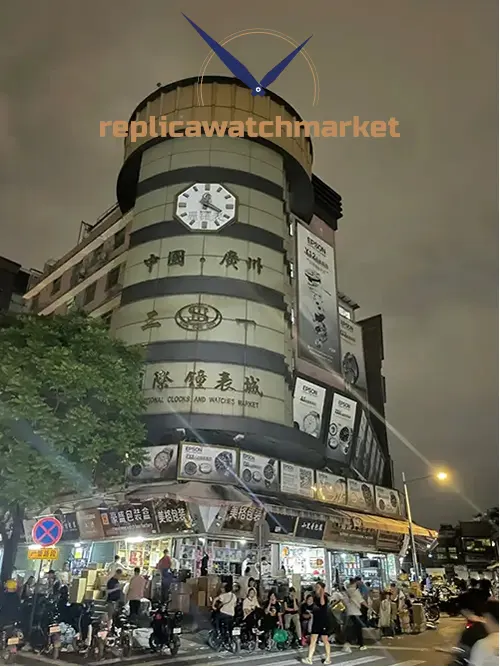 Gece Guangzhou saat pazarı bölgesi