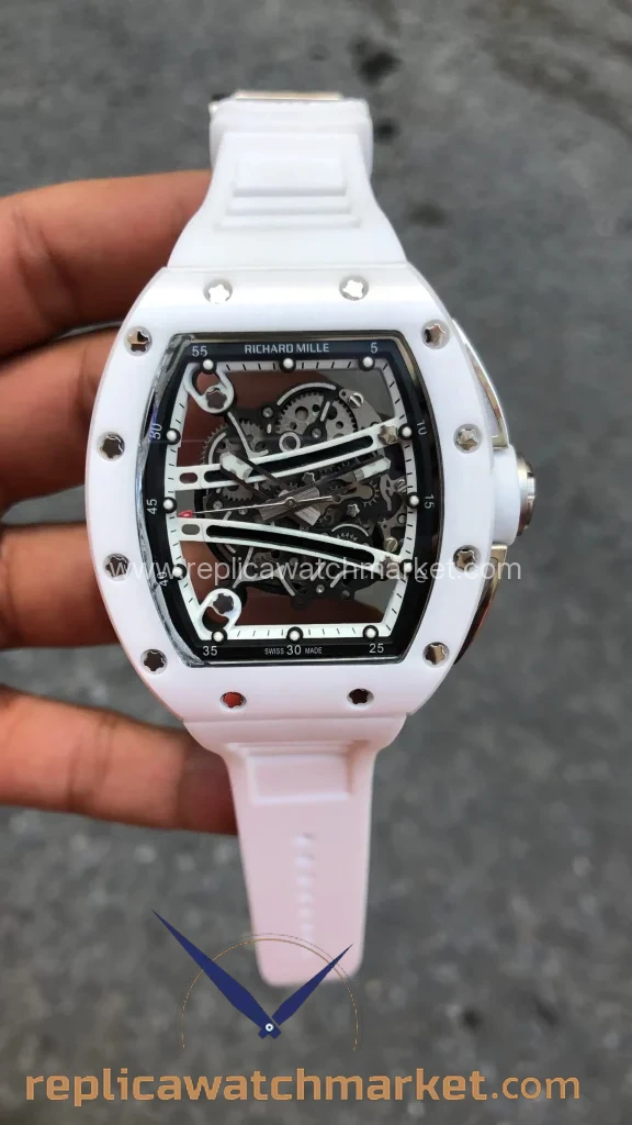 Replica Richard Mille RM 061 Yohan Blake — White Case White Rubber — product view 1