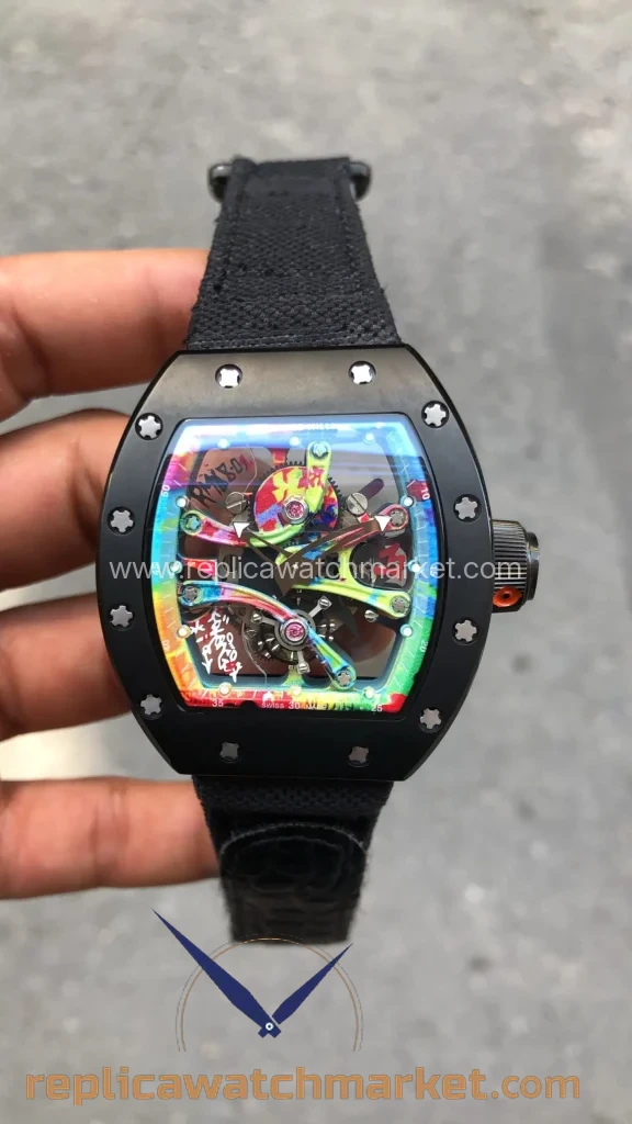 Replica Richard Mille RM 68-01 Cyril Kongo — PVD Black Case Black Rubber — product view 1