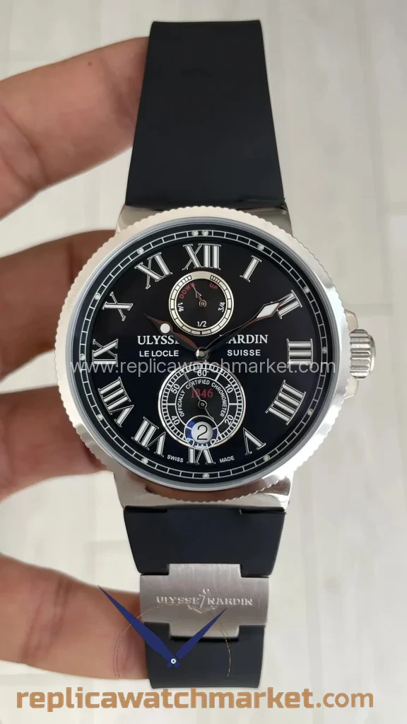 Replica Ulysse Nardin Maxi Marine — Steel Case Black Dial — product view 1